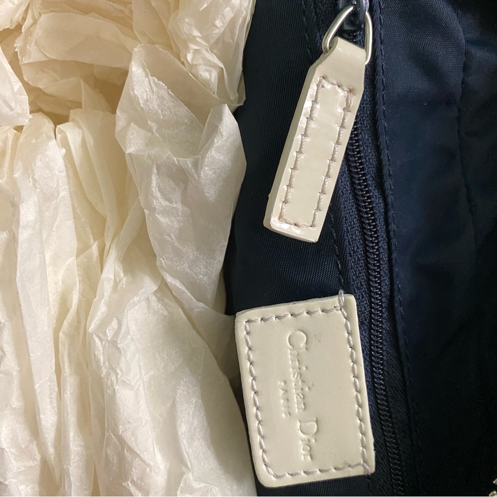 Dior Navy Blue and White Oblique Trotter Crossbody Bag with Number 2 Patch - Picture 8 of 10